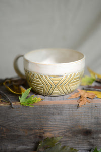 #50 Carved Soup Mug