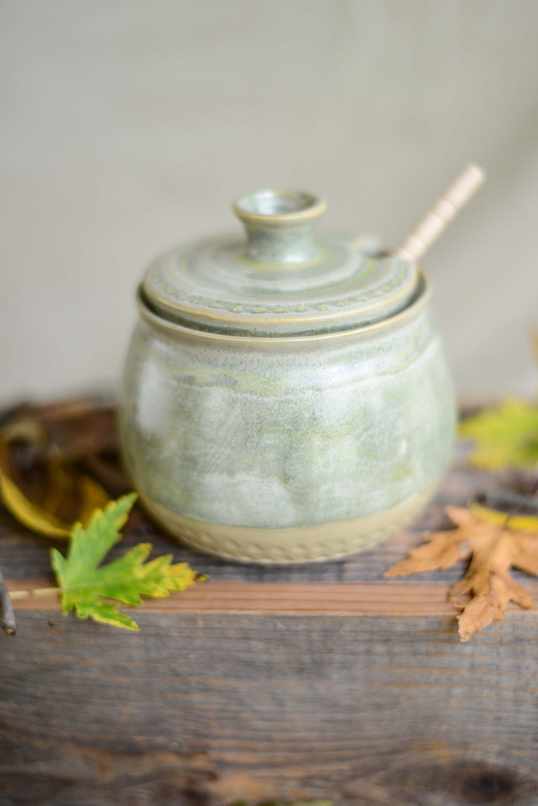 #54 Carved Honey Pot