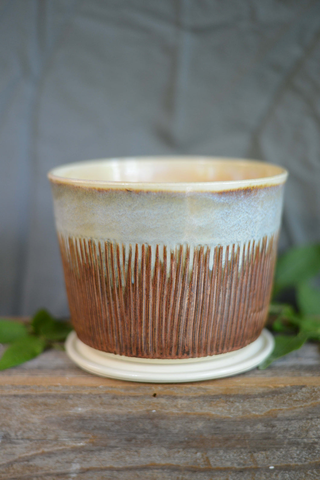 #59 Carved Planter Pot