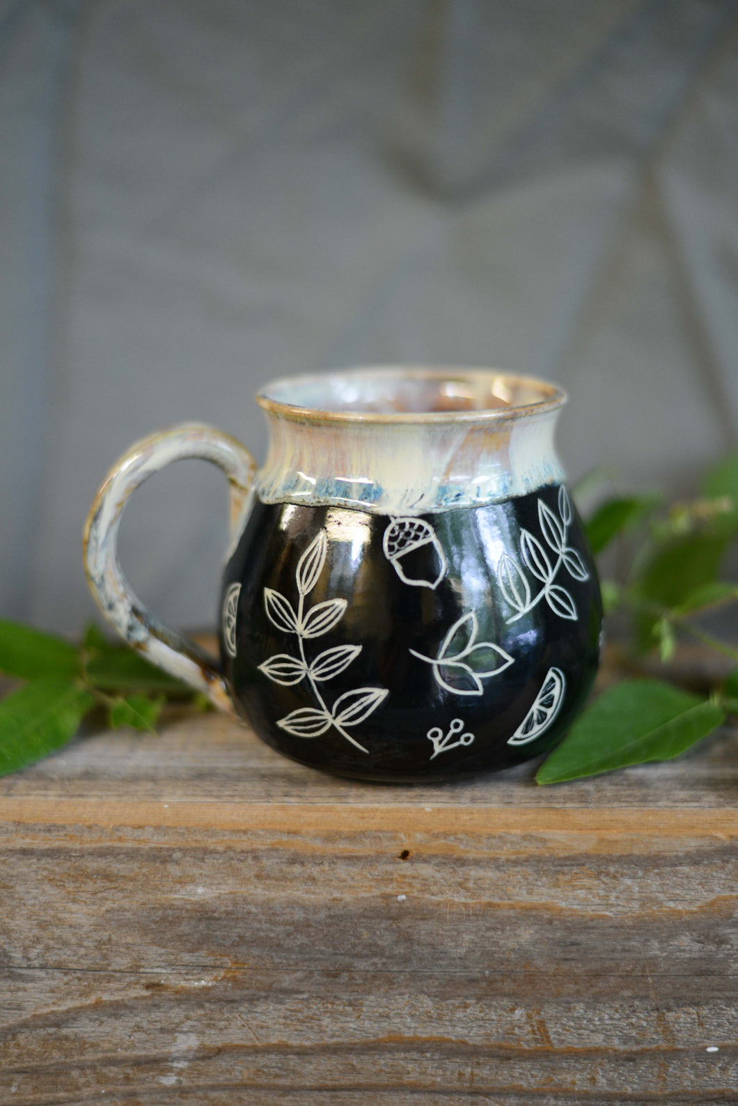 #13 Sgraffito Fall Mug