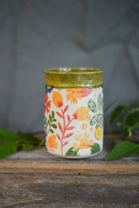 #16 Floral Transfer Mug
