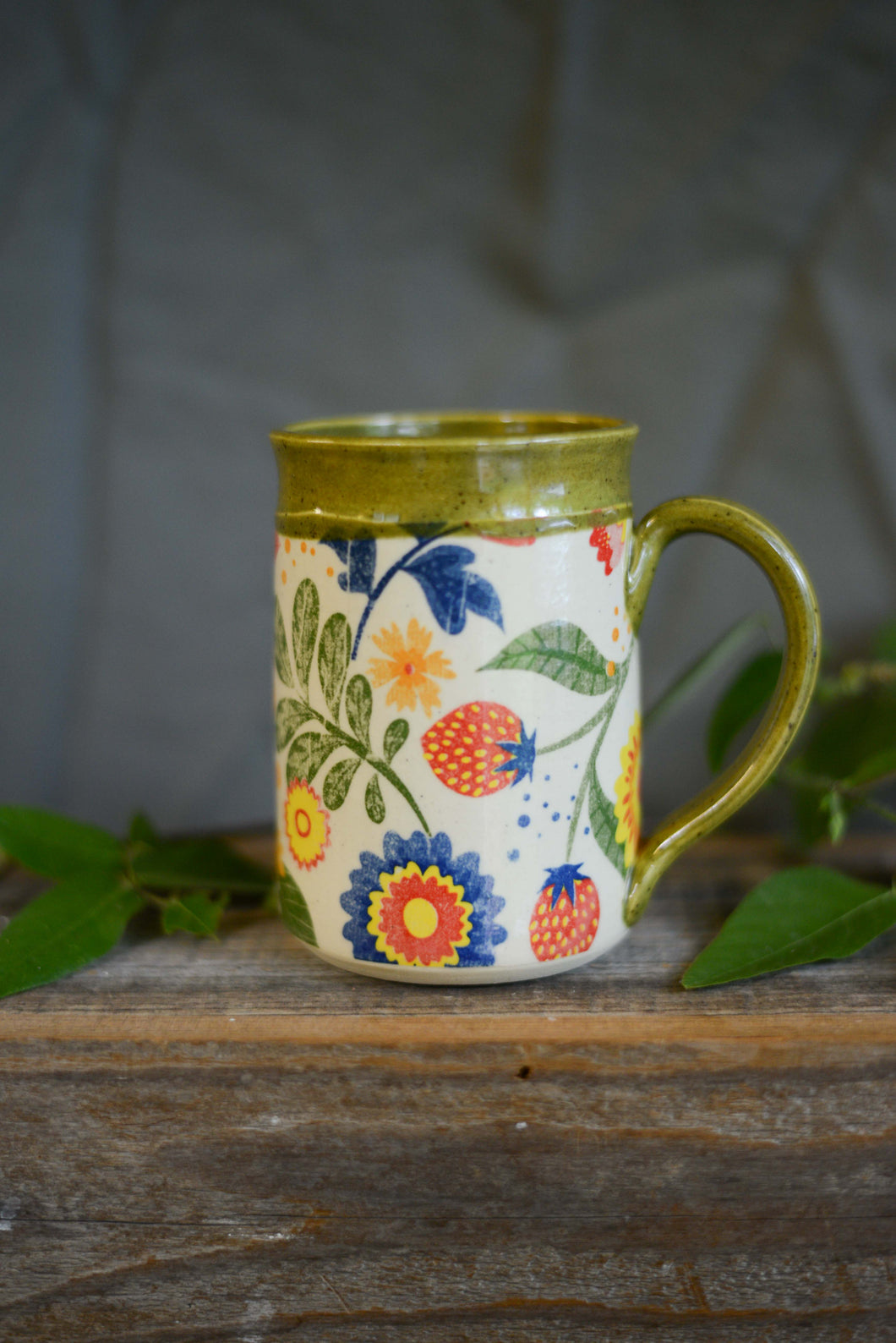 #16 Floral Transfer Mug