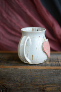 #50 Sgraffito Heart Mug