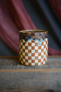 #12 Checkered Transfer Mug