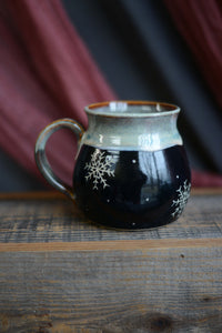 #13 Snowflake Sgraffito Mug