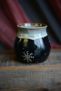 #13 Snowflake Sgraffito Mug