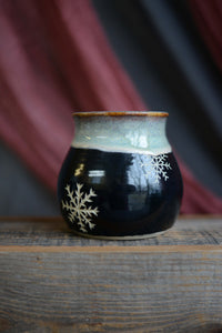 #14 Snowflake Sgraffito Mug