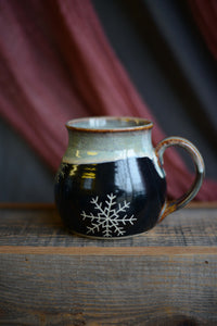 #14 Snowflake Sgraffito Mug