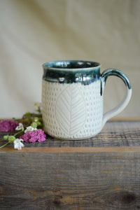 #25 Carved Leaf Mug