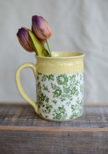 Load image into Gallery viewer, #05 Green Floral Transfer Mug

