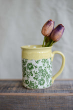 Load image into Gallery viewer, #05 Green Floral Transfer Mug
