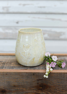 #41 Carved Floral Mug