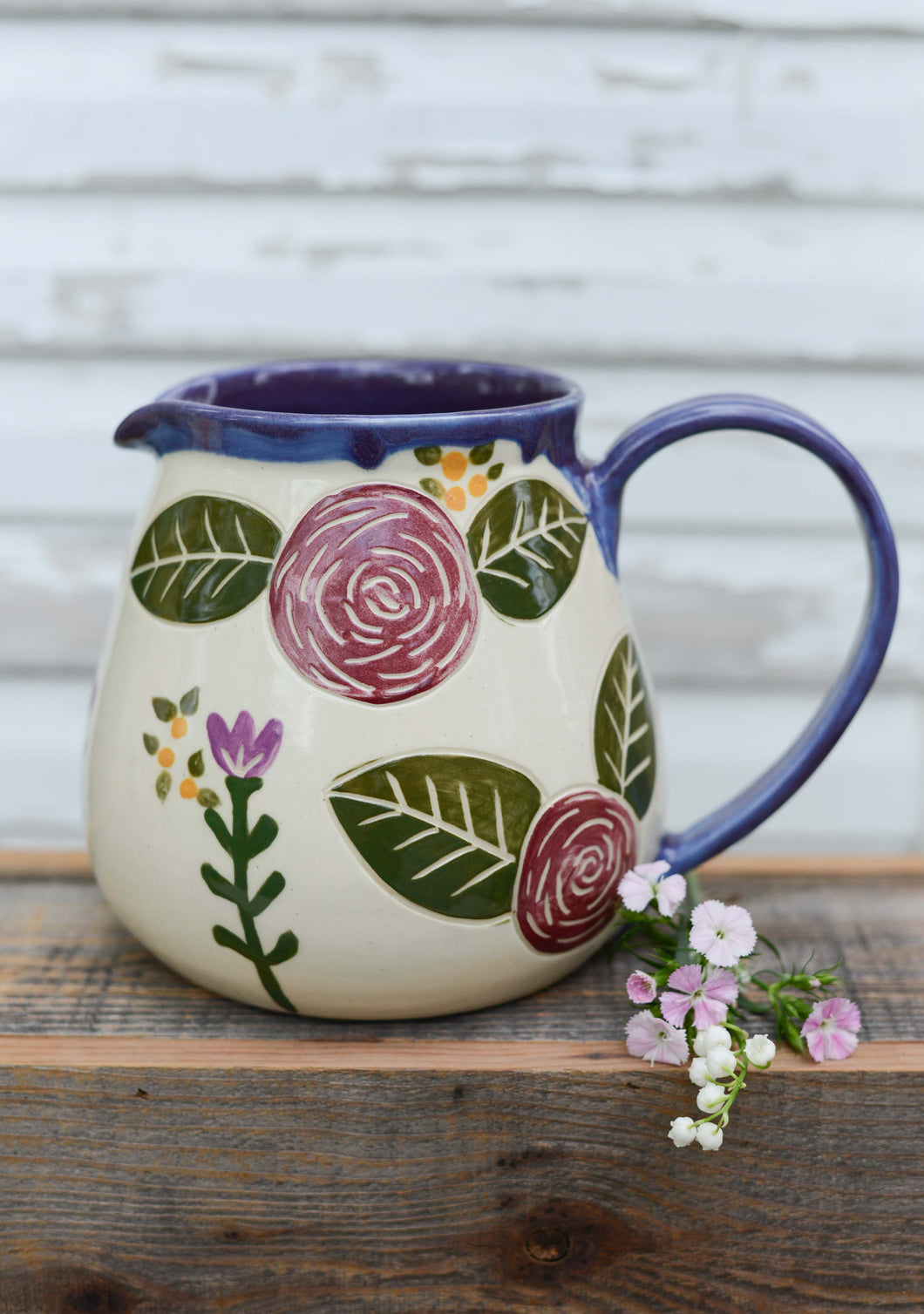 #43 Hand Painted Pitcher